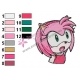 Amy Rose Sonic Embroidery Design 18